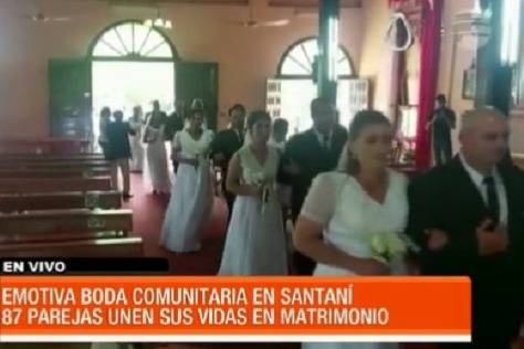 Más de 80 “tortolitos” se dieron el “sí, quiero” en una boda comunitaria