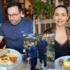 Julián y Melissa compartieron con su hijo un almuerzo de cumple