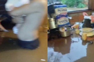[VIDEO] ¡Desesperante! La casa quedó bajo agua