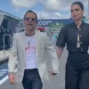 Nadia Ferreira y Marc Anthony recorrieron la pista de la Fórmula 1