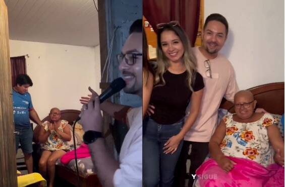 [VIDEO] La emotiva serenata que llevaron Mariela y Fernando a una seguidora