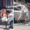 [VIDEO] Vendedora de yuyos le “refrescó” más de la cuenta a clientes: escándalo en el Mercado 4