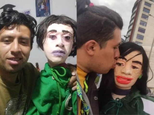 Se “casó” con una “esposa de trapo” y ahora reveló cómo es “ella” en la “vida íntima”