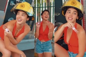 ¡Que llamen a los bomberos! Atendé cómo se vistió “Aye” para una producción