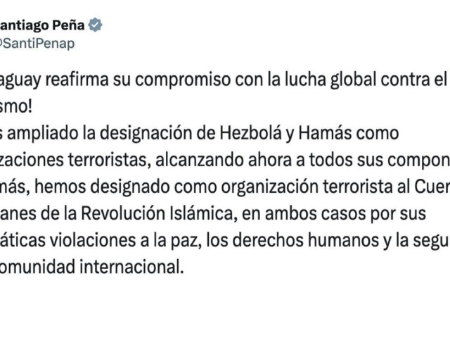 “Nuestro país ratifica su posición firme e innegociable en la lucha contra el terrorismo”