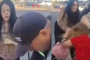 Pilló a la “otra” y quiso hacerle un “servicio de peluquería” con las uñas: el momento se volvió viral