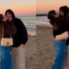 A los besos y en “orsai” se lo pudo ver a “Mati” Galaraza y Jessica muy romaticones en la playa